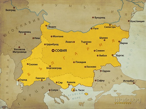 Карта на България 1941–1944 г.